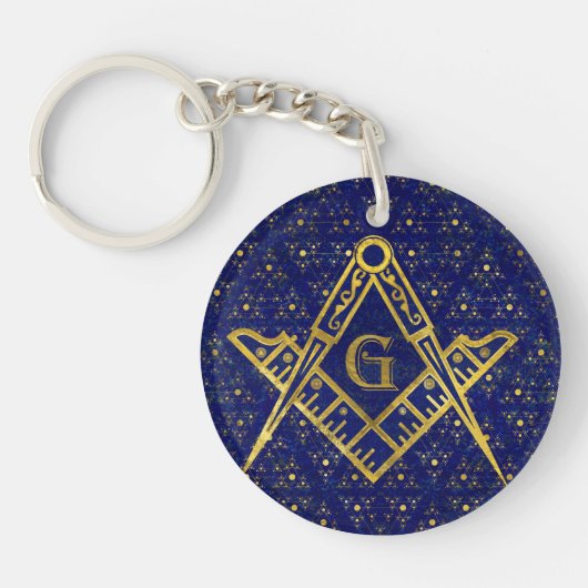 Freemasonry-symbool Square and Compass Sleutelhanger (Voorkant)