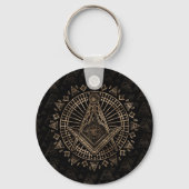 Freemasonry-symbool Square and Compass Sleutelhanger (Voorkant)