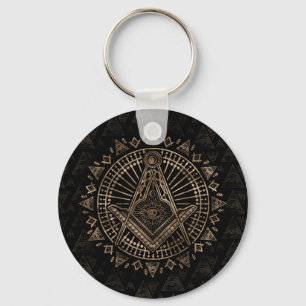 Freemasonry-symbool Square and Compass Sleutelhanger