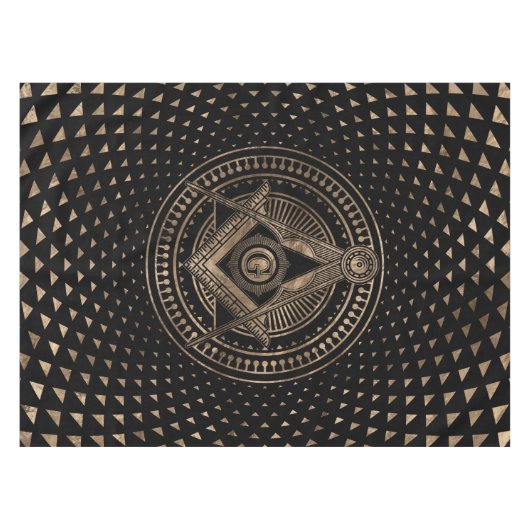 Freemasonry-symbool Square and Compass Tafelkleed (Voorkant (Horizontaal))