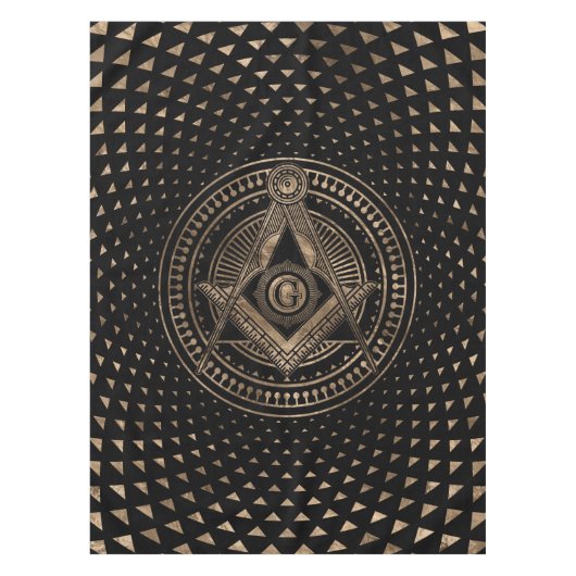 Freemasonry-symbool Square and Compass Tafelkleed (Voorkant)