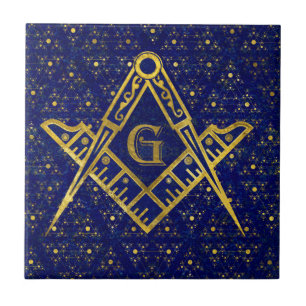 Freemasonry-symbool Square and Compass Tegeltje