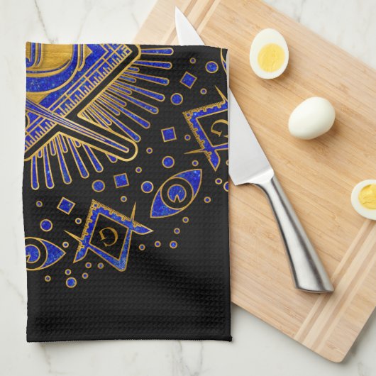 Freemasonry-symbool Square and Compass Theedoek (Quarter Fold)