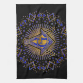 Freemasonry-symbool Square and Compass Theedoek (Verticaal)