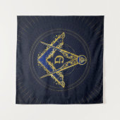 Freemasonry-symbool Square and Compass Wandkleed (Voorkant (horizontaal))