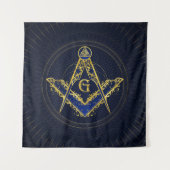 Freemasonry-symbool Square and Compass Wandkleed (Voorkant)