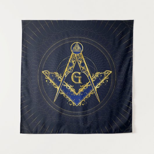 Freemasonry-symbool Square and Compass Wandkleed (Voorkant)