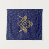 Freemasonry-symbool Square and Compass Wandkleed (Voorkant (horizontaal))