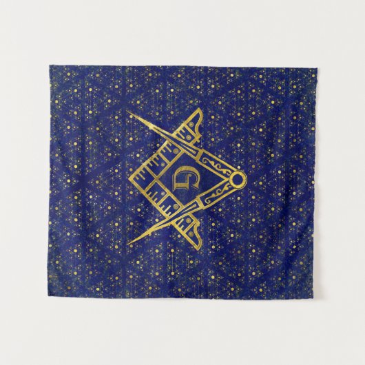 Freemasonry-symbool Square and Compass Wandkleed (Voorkant (horizontaal))