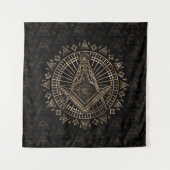 Freemasonry-symbool Square and Compass Wandkleed (Voorkant)