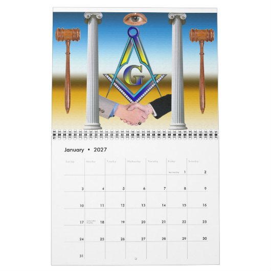 Freemasons Calendar Kalender (Jan 2027)