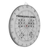 Freemason's Cipher (cryptografie) Dartbord (Voorkant Links)