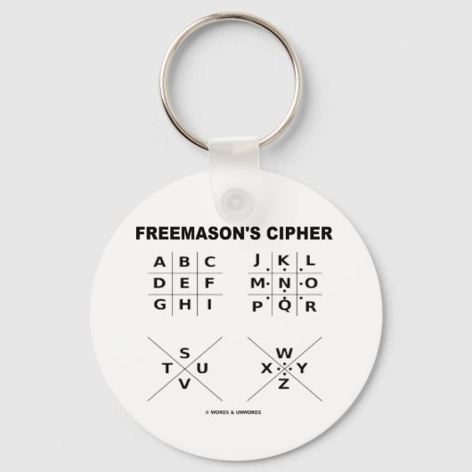 Freemason's Cipher Sleutelhanger (Voorkant)