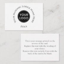 Freemasons Masonic Dames nacht Dank u voor de auto