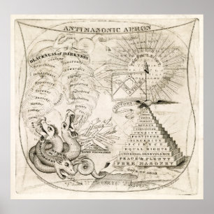 FREEMASONS vs. ANTIVRIJE MASONS c. 1831 Poster