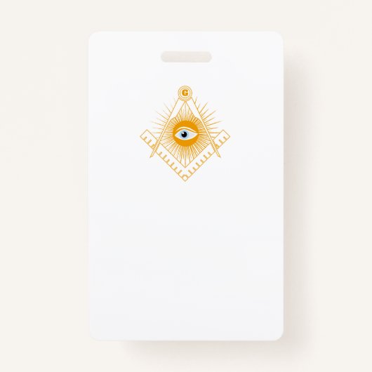 Freemasonsymbool Badge (Achterkant)