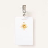 Freemasonsymbool Badge (Achterkant met clip)