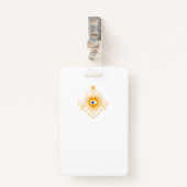 Freemasonsymbool Badge (Voorkant met clip)