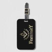 Freemasonsymbool Bagagelabel (Voorkant (verticaal))
