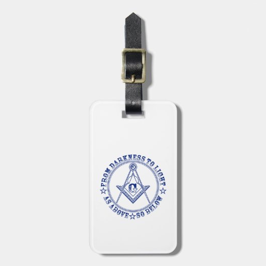 Freemasonsymbool Bagagelabel (Voorkant verticaal)