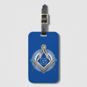 Freemasonsymbool Bagagelabel (Voorkant (verticaal))