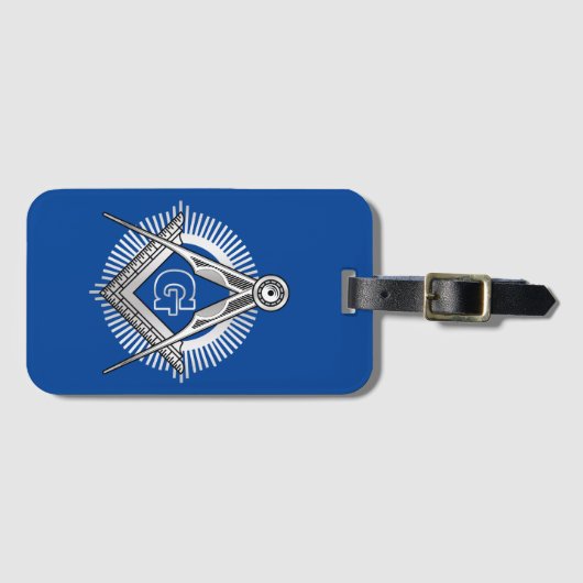 Freemasonsymbool Bagagelabel (Voorkant (horizontaal))