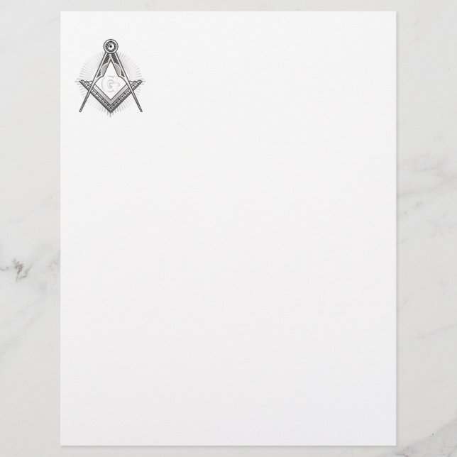Freemasonsymbool Briefhoofd (Voorkant)