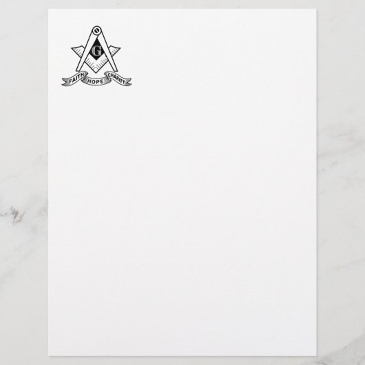 Freemasonsymbool Briefhoofd (Voorkant)