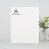 Freemasonsymbool Briefhoofd (Staand voorkant)