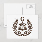 Freemasonsymbool Briefkaart (Voorkant / Achterkant)