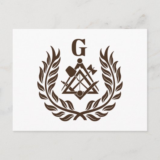 Freemasonsymbool Briefkaart (Voorkant)
