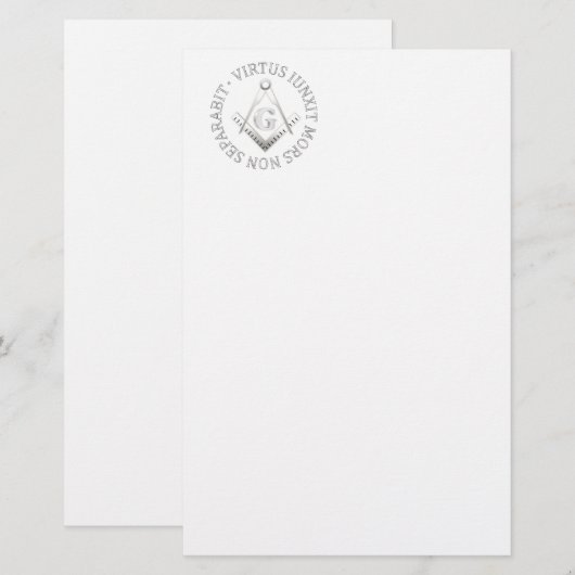Freemasonsymbool Briefpapier (Voorkant / Achterkant)
