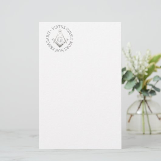 Freemasonsymbool Briefpapier (Staand voorkant)