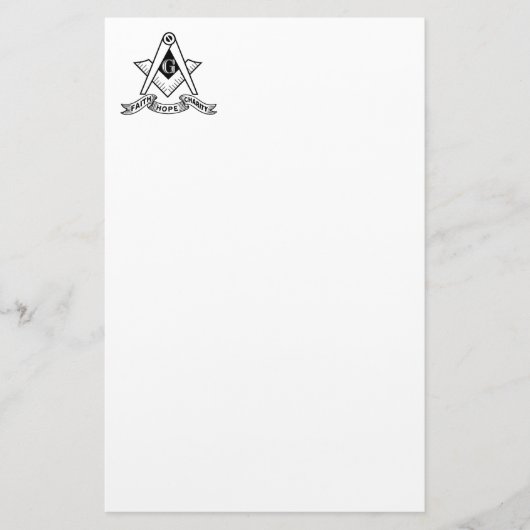 Freemasonsymbool Briefpapier (Voorkant)