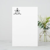 Freemasonsymbool Briefpapier (Staand voorkant)