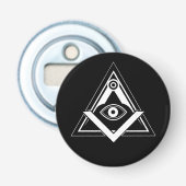 Freemasonsymbool Button Flesopener (Voorkant)