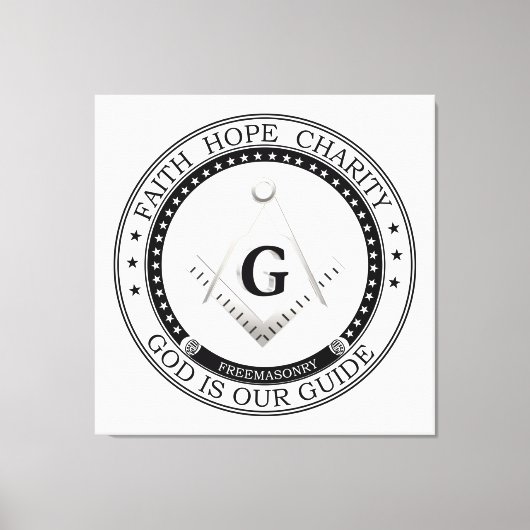 Freemasonsymbool Canvas Afdruk (Voorkant)