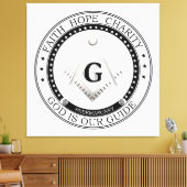 Freemasonsymbool Canvas Afdruk (Insitu (Woonkamer))