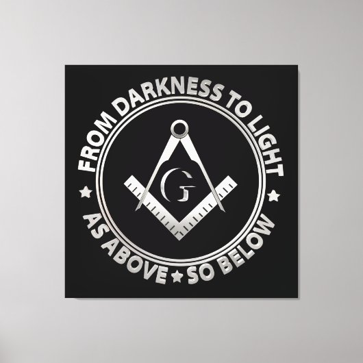 Freemasonsymbool Canvas Afdruk (Voorkant)