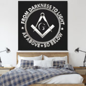 Freemasonsymbool Canvas Afdruk (Insitu (Slaapkamer))