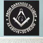 Freemasonsymbool Canvas Afdruk (Insitu (Houten vloer))