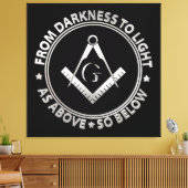 Freemasonsymbool Canvas Afdruk (Insitu (Woonkamer))