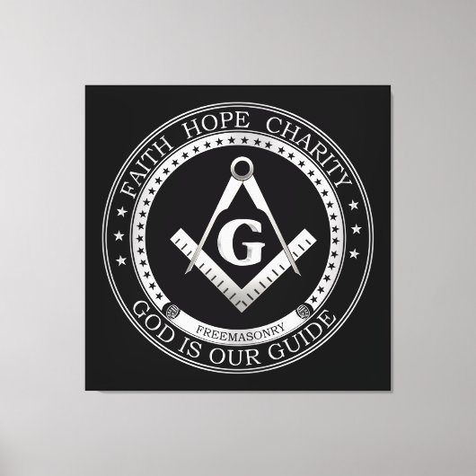Freemasonsymbool Canvas Afdruk (Voorkant)