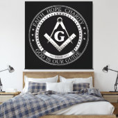 Freemasonsymbool Canvas Afdruk (Insitu (Slaapkamer))
