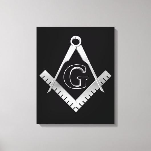 Freemasonsymbool Canvas Afdruk (Voorkant)
