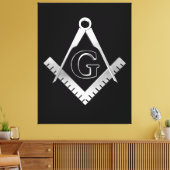 Freemasonsymbool Canvas Afdruk (Insitu (Woonkamer))