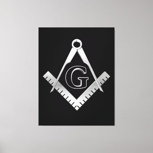 Freemasonsymbool Canvas Afdruk (Voorkant)