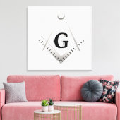 Freemasonsymbool Canvas Afdruk (Insitu (Woonkamer))