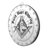 Freemasonsymbool Dartbord (Voorkant Rechts)