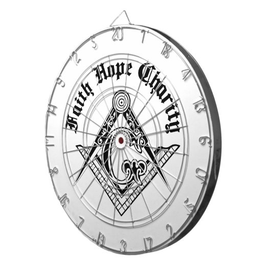Freemasonsymbool Dartbord (Voorkant Rechts)